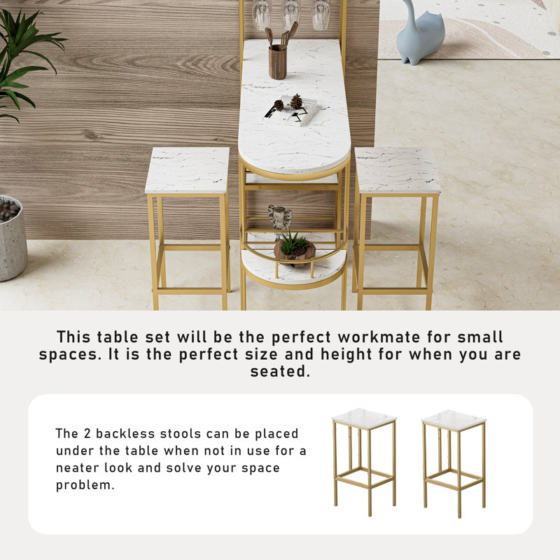 Aprille 2 - Person Four Leg Dining Set
