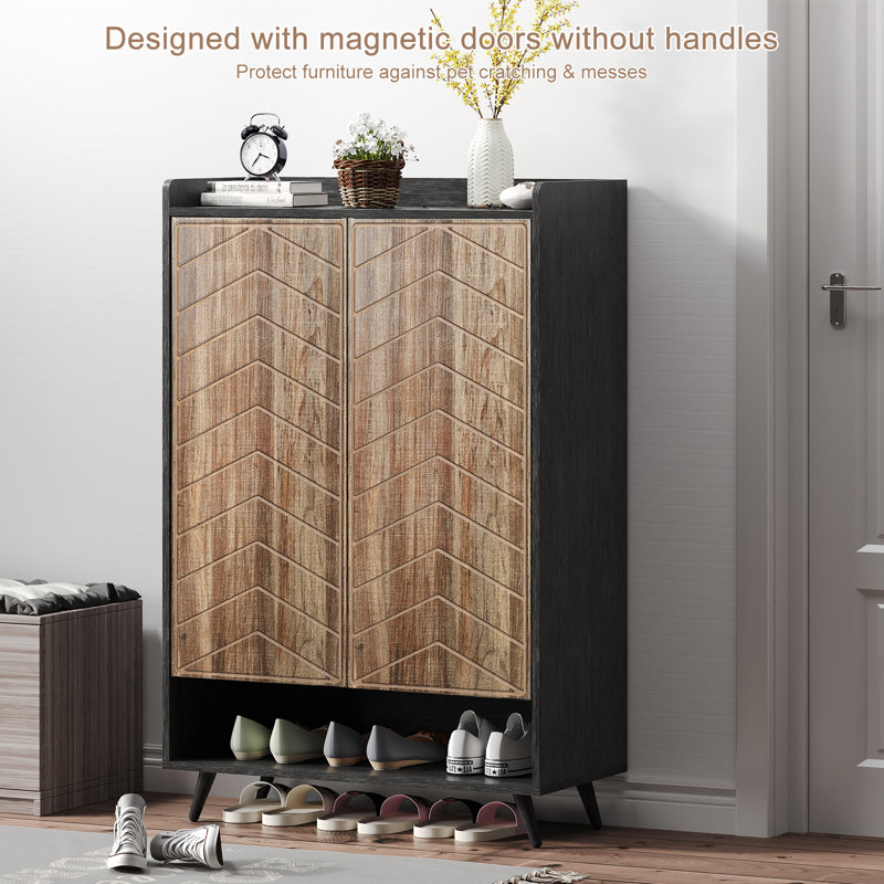 Ahzaria 24 Pair Shoe Storage Cabinet