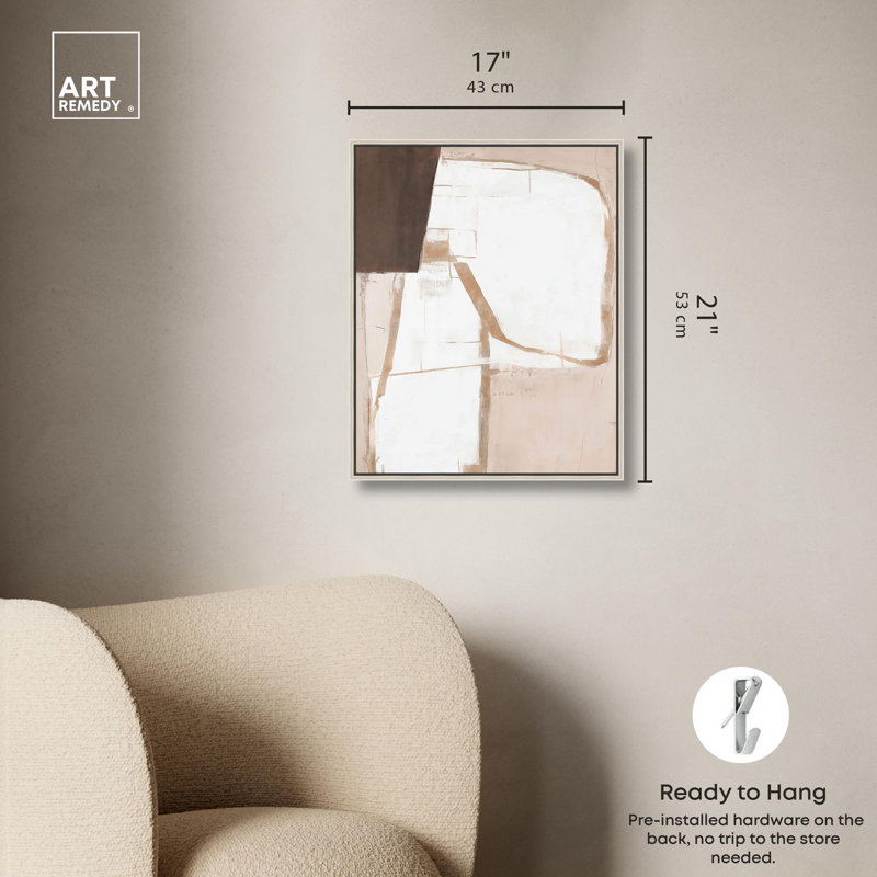 «State of Being III», reproduction d'art sur toile par Art Remedy, H 16 po x l 20 po, Cadre argenté