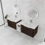 Meuble-lavabo 72 po à fermeture en douceur avec lavabo, petites tablettes de rangement, armoire combinée 30 po et 12 po (emballage KD)