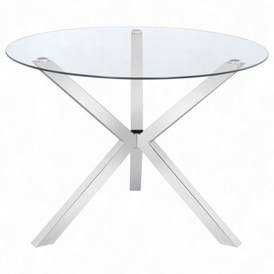 Isolde Chrome 41-inch Dining Table