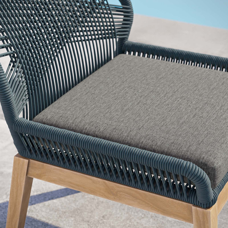 Chaise de patio Modway Wellspring, Graphite, Bleu