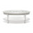 Monaco - Oval Coffee Table - Pelican Insert - Blanc Finish