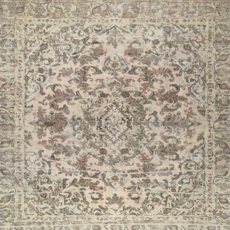 Tapis oriental beige, Carré 4 pi