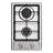 Trifecte Silver 2 Burner Cooktop