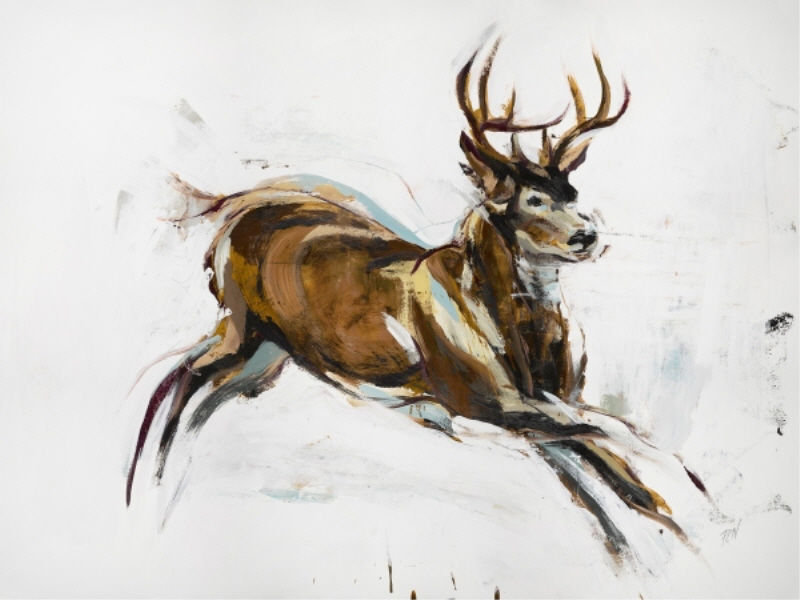 «In Stride» par Paul Ngo - impression, Couche de verre, H 54 po x l 72 po x P 1,5 po