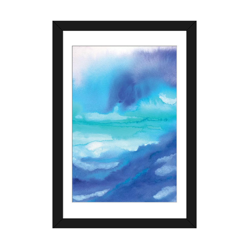 «Rise 2», reproduction sur toile, Papier d'art encadré noir, Blanc, H 24 po x l 16 po x P 1 po