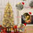 Christmas Tree-Fat Tree Body Contains 4.5Fth Potted Tree 200 Lights, 8-Mode, Frost Blossom Cedar, 4 Red Fruits, Nine-Headed Bird Light Box Base
