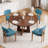 47.24" Wooden Round Dining Table Set for Kitchens, Dining Room, Living Room-1570844925-1570844924-1570844867