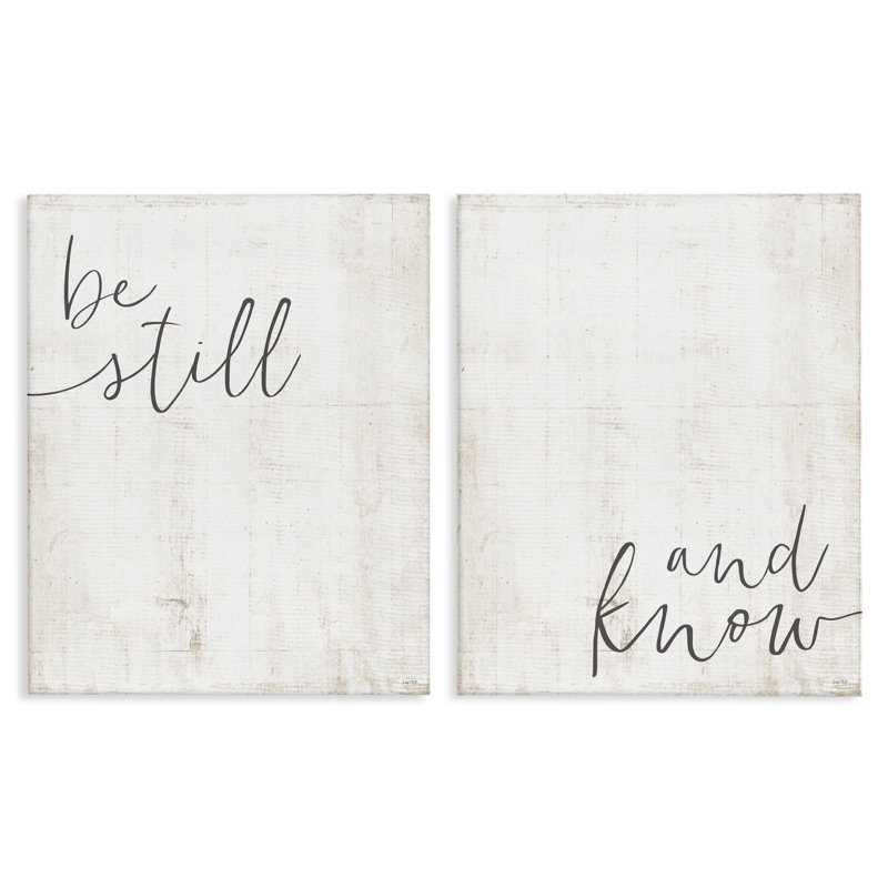 «Be Still And Know Calligraphy», phrase inspirante LUX + Me Designs, H 20 po x l 16 po, Giclée encadrée noir minuit