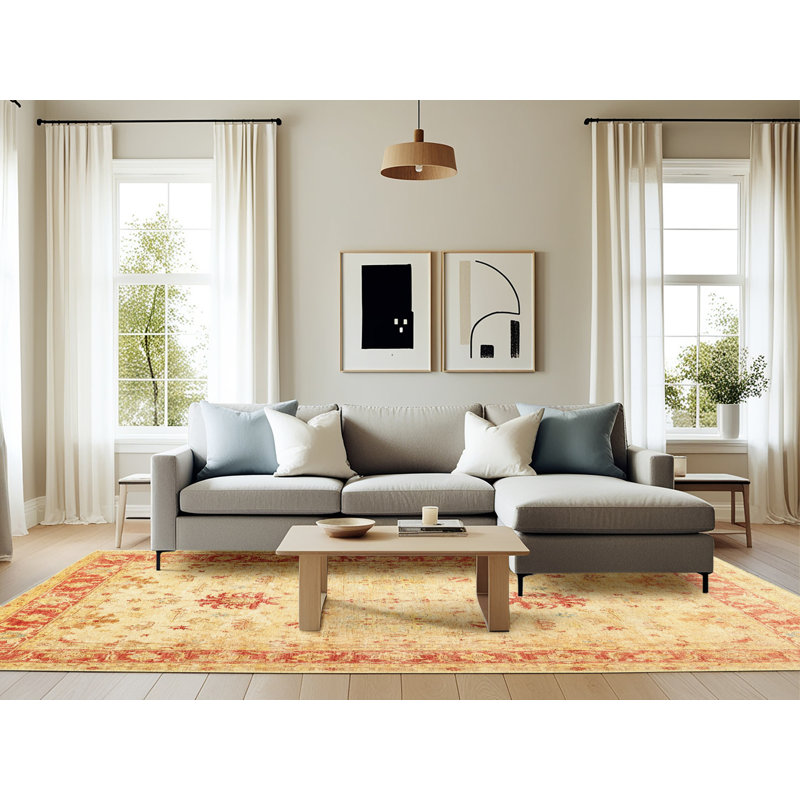 Cardy Oriental Indoor Rug, Rectangle 6' x 9'