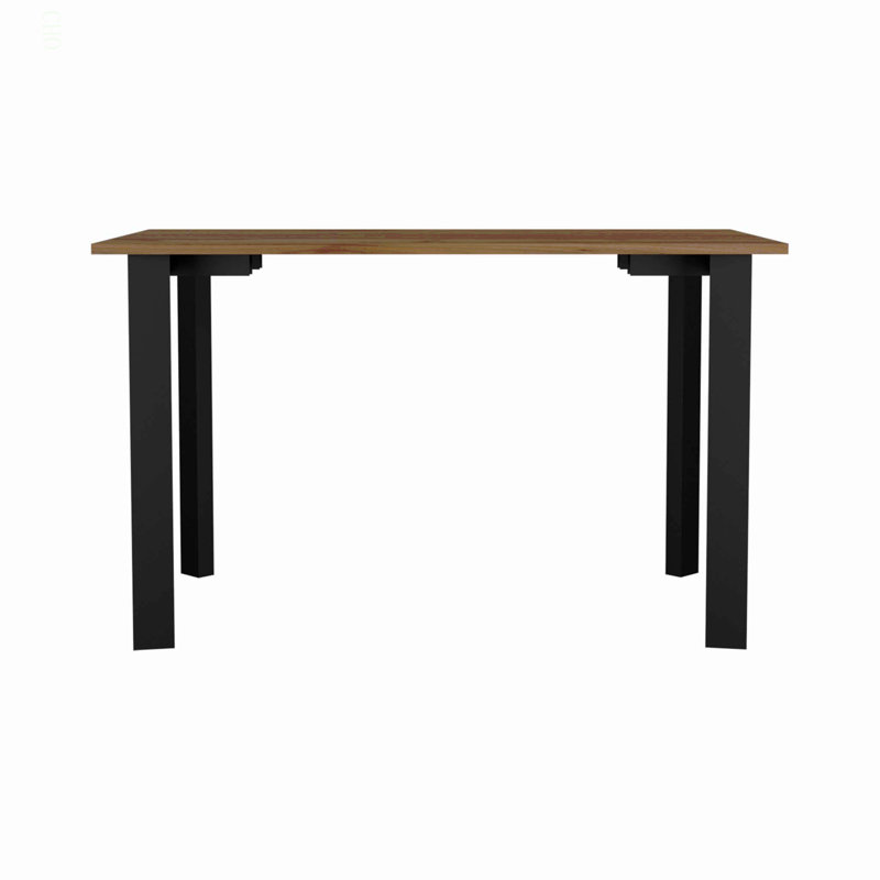 Bureau d'écriture rectangulaire avec pieds en acier