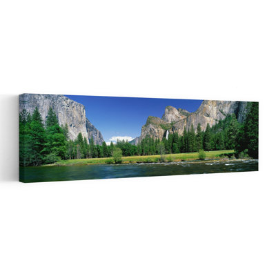 «Bridal Veil Falls», parc national de Yosemite, Californie, États-Unis, art contemporain de paysage forestier abstrait