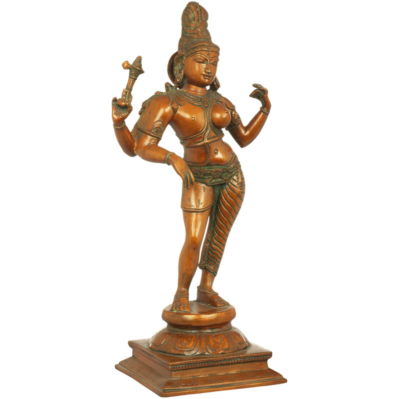 Figurine Ardhanarishvara, Vert