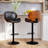 Mid-Century Modern PU Upholstered Swivel Adjustable Height Bar Stools-448576096