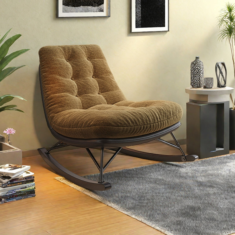 Chaise berçante ergonomique simple pour salon simple, Kaki