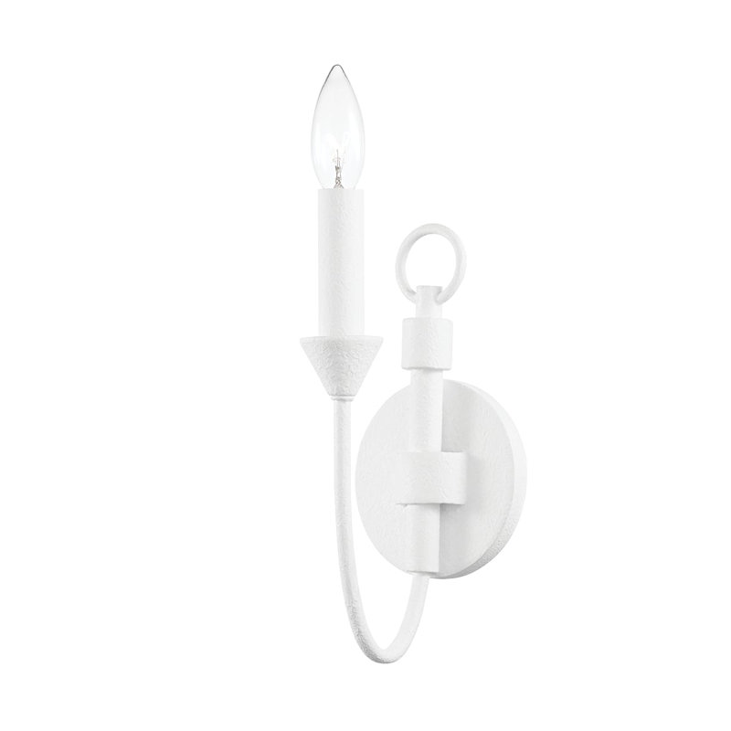 Cate 1 - Light Armed Sconce, Gesso White