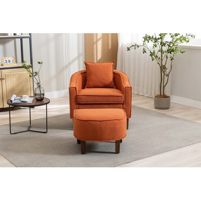 Confortable fauteuil d'appoint Mid-Century moderne avec repose-pieds pour la détente