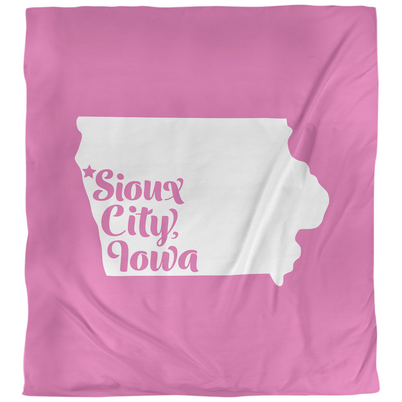 Housse de couette sioux city iowa, Rose, Microfibre