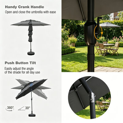 295cm Tilt Beach Parasol