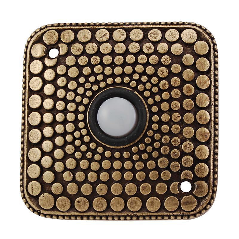 Tiziano Push Button, Antique Brass