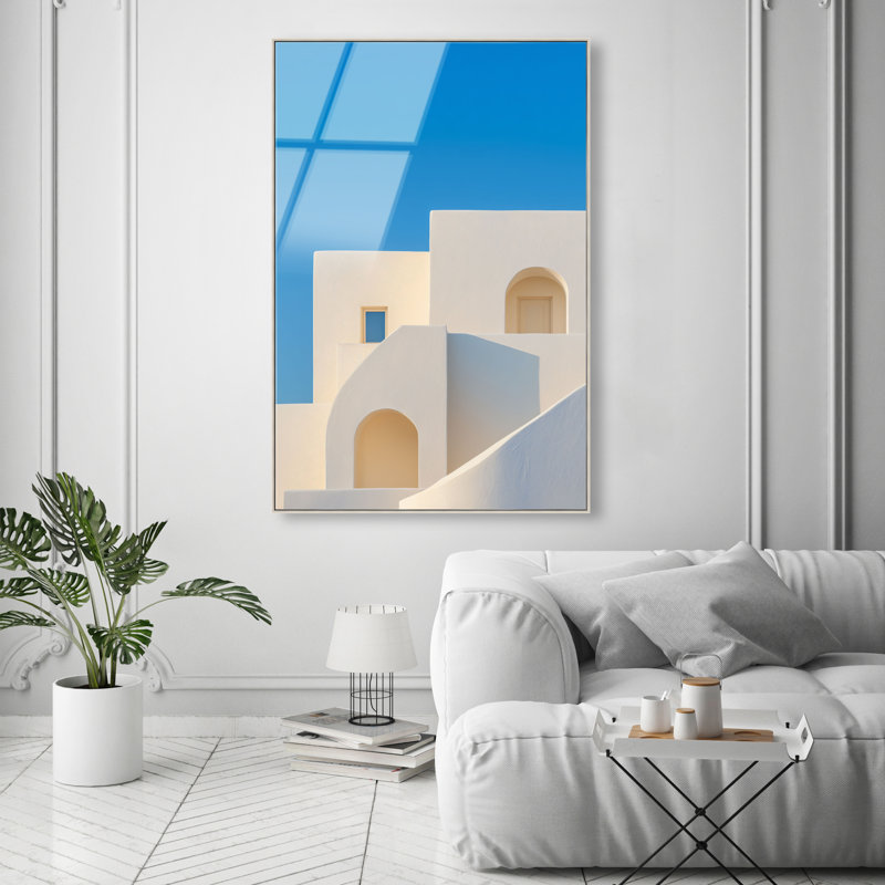 Island Minimalism Print by Oliver Gal, 31"H x 21"W, Silver Floater Frame