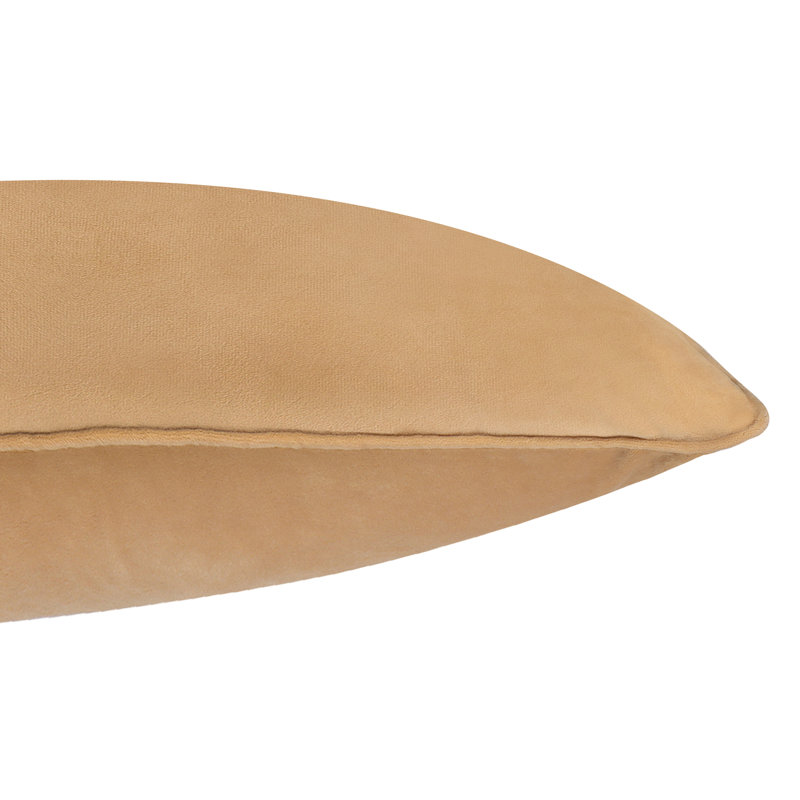 Mocha Velvet 20" Square Hypoallergenic Throw Pillow Set