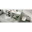 Meuble-lavabo 36 po avec lavabo, meuble autoportant vert avec cuve en céramique, cadre en bois aggloméré et en bois massif, tiroir supérieur rabattable, portes à fermeture en douceur, 2 poignées de tiroir de rangement-346914673