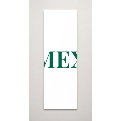 «Mexico World Flag Luxury Diamond Monogram» - rouge, blanc, vert, art mural sur toile