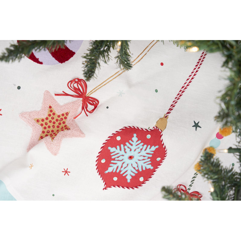 Jupe d'arbre de Noël rétro