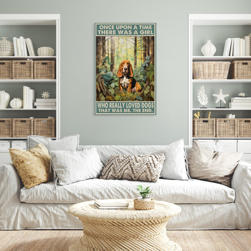 Basset hound qui aime vraiment les chiens 2, H 36 po x l 24 po x P 1,25 po