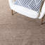 Tapis brun uni en laine / coton tissé à la main Frann-504901573