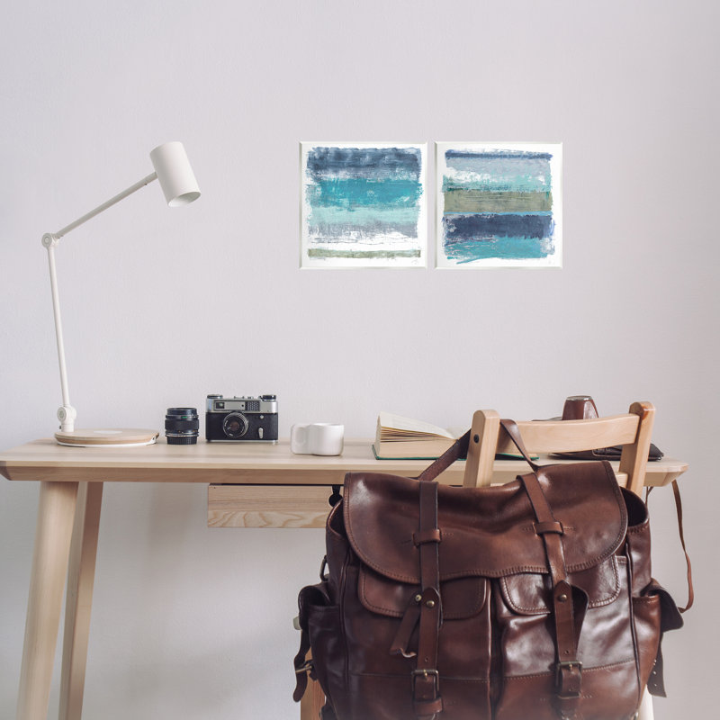 «Beachy Striped Abstractions», ensemble de 2 plaques murales, design par Filippo Ioco