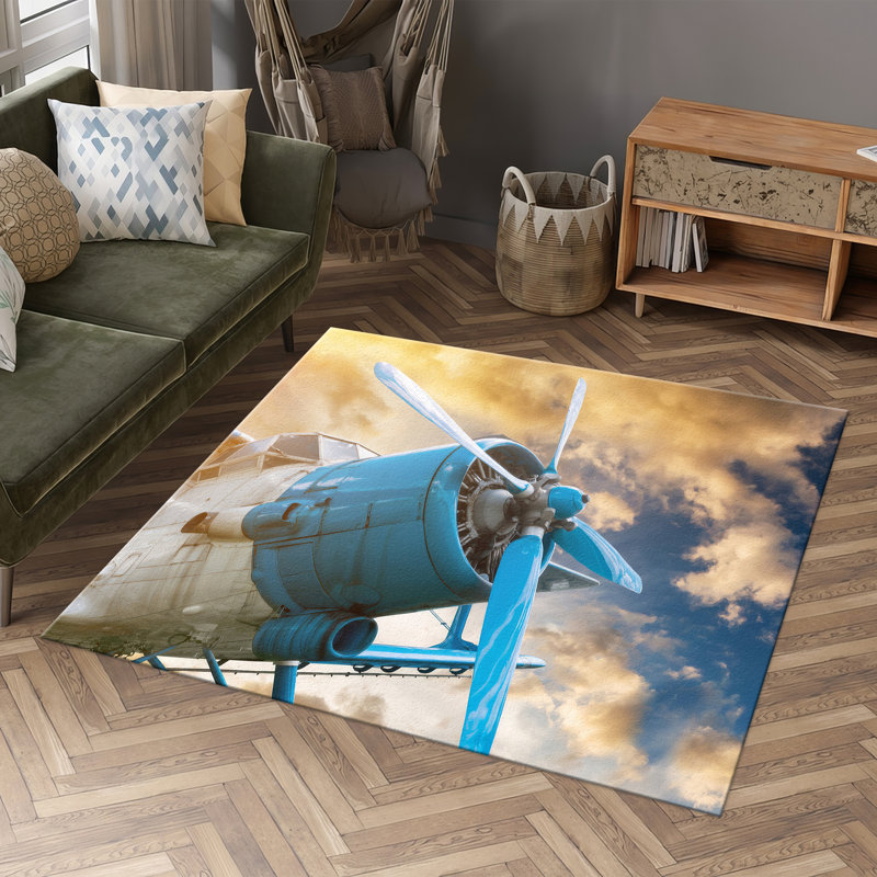 Exquisite Printed Rug with Soft Pile Featuring an Elegant Floral and Leafy Design Ideal for Enhancing the Aesthetic Appeal of Your Home Living Space
