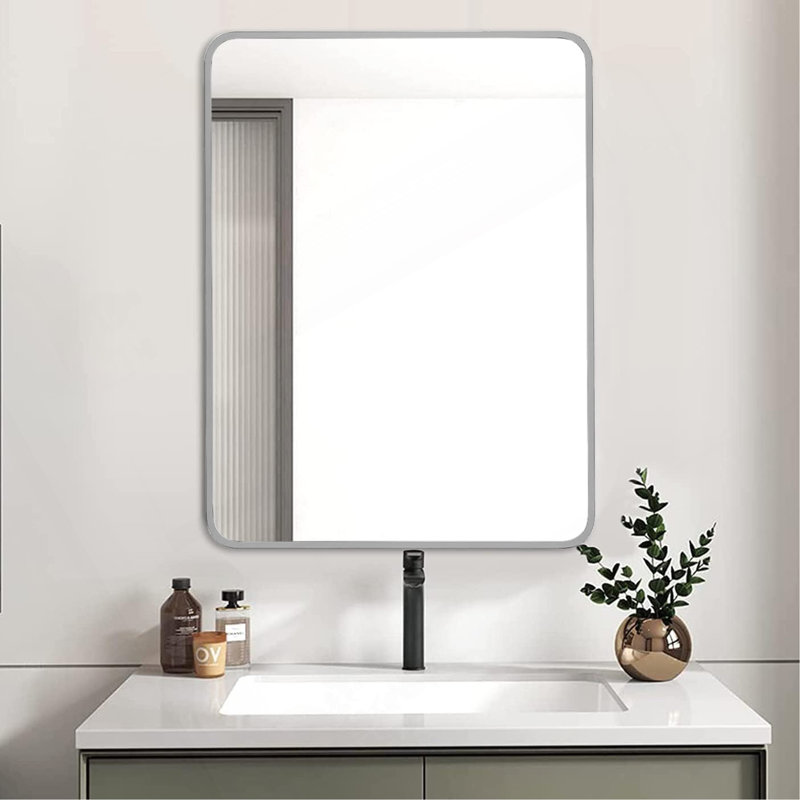 Miroir rectangulaire mural en métal 24 x 32 pouces Bathrrom