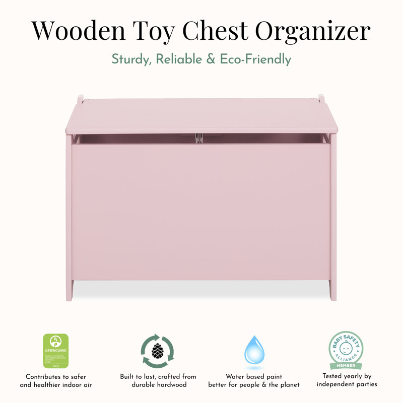  Evolur Wooden Toy Chest Organizer , Pink
