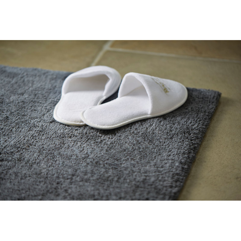 Dithusan Plain Bamboo Bath Mat, 80cm L x 50cm W, Grey
