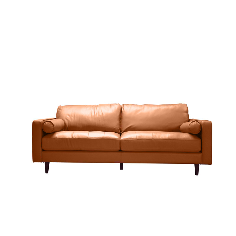 Anela 87'' Upholstered Sofa, Cognac