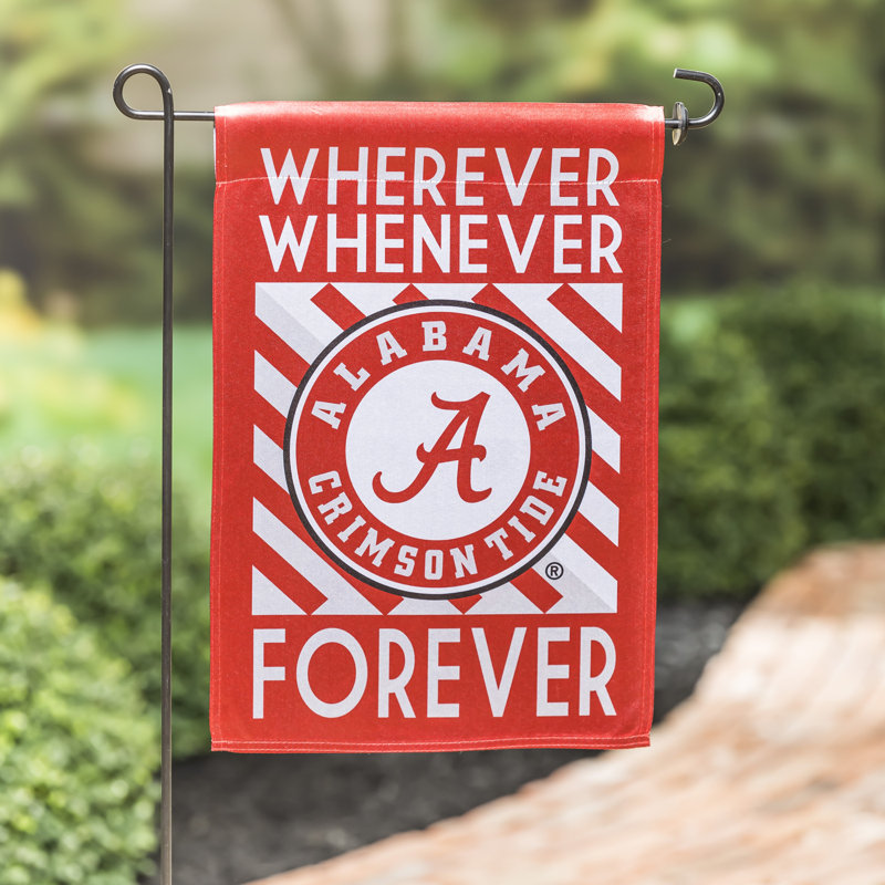 Drapeau de jardin en polyester 18 po x 12,5 po University of Alabama