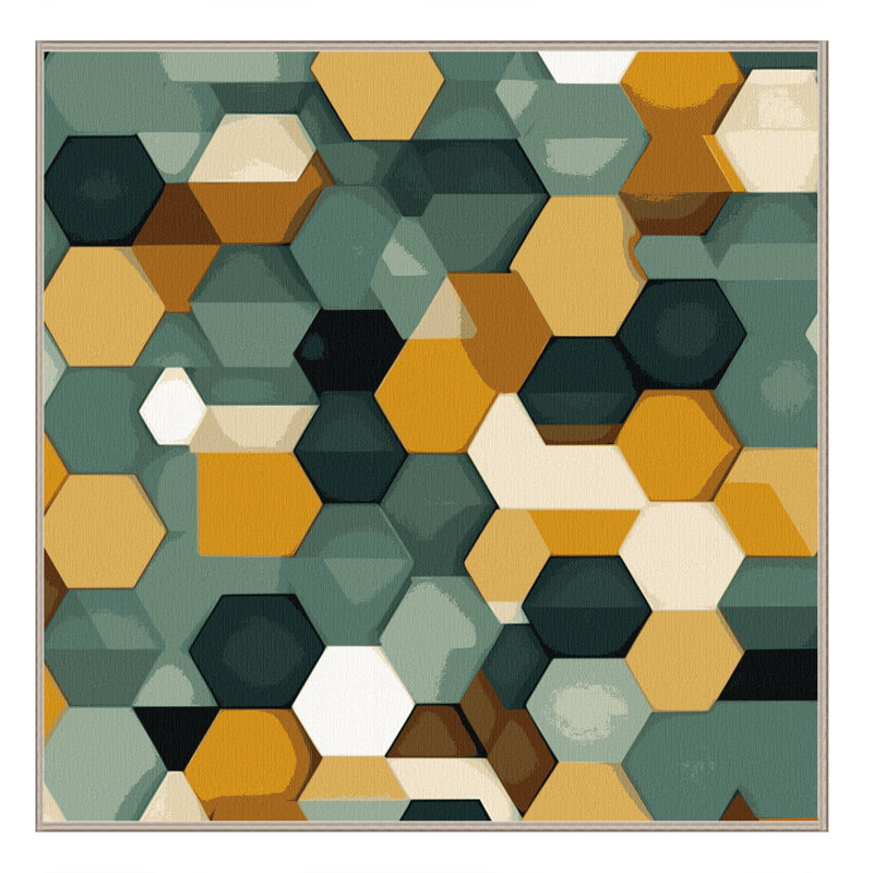 Earthy Patterns Rug, Square 5'