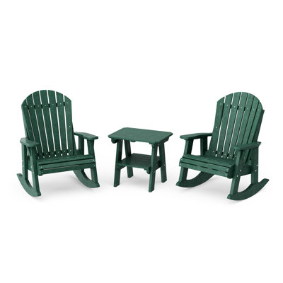 Ensemble de chaises berçantes 3 pièces avec table d'appoint Heritage Adirondack Heritage