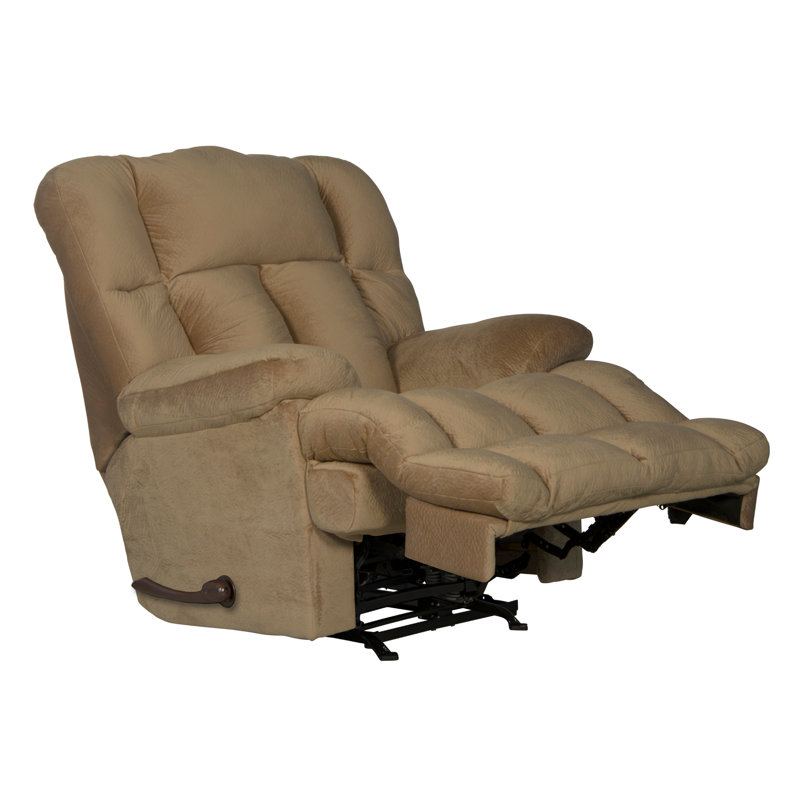 Hults Upholstered Recliner, Camel, Rocker, Manual