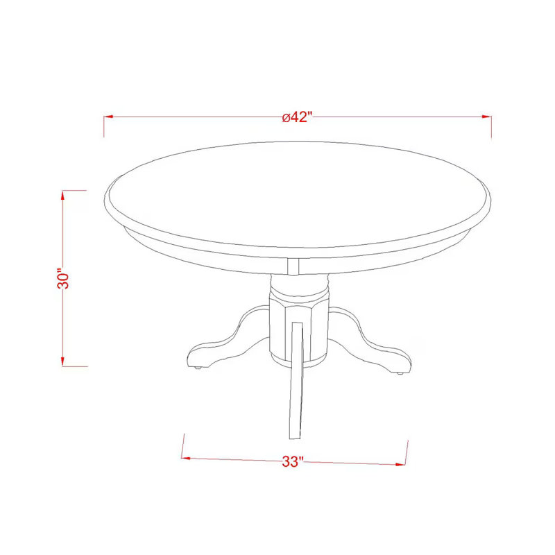 L'ensemble de table de salle à manger 3 pièces comprend une table de salle à manger ronde avec piédestal et 2 chaises de salle à manger Parsons en lin brun, blanc lin