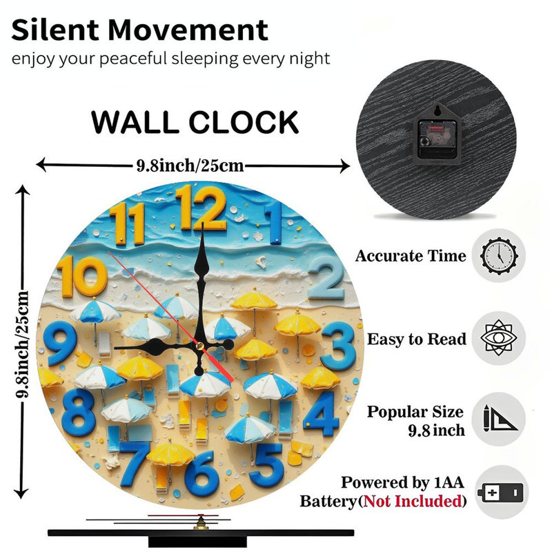Horloge murale de plage