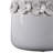 Planter Ceramic Round With Sculpted Floral Rim Detailing And Drainage Hole For Decorative Display Or Plant Support-1843449754