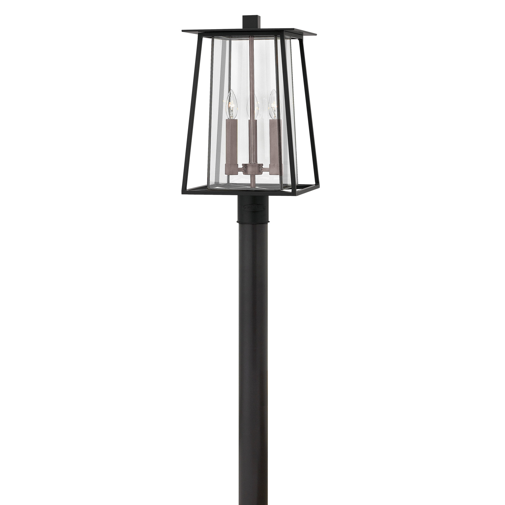 Metal Outdoor Lantern Head, Black/Bronze