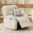 Modern Chenille Swivel Rocking Beige Recliner-591923571