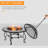 Abduljabaar Round Steel Wood Burning Fire Pit with Lid