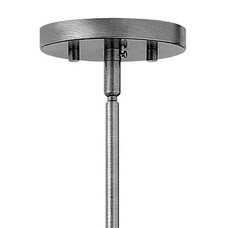 Fulton One-Light Stem Hung Minimalist Pendant, Aged Zinc, 12.5" H x 10" W x 10" D