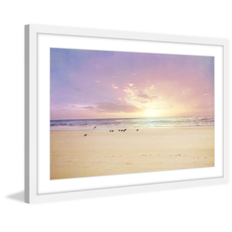 Print, 41cm H x 61cm W x 3.81cm D, White, White Framed